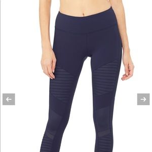 Alo rich navy moto legging size M
